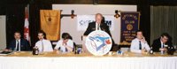 At the head table celebrating the Blue Jays